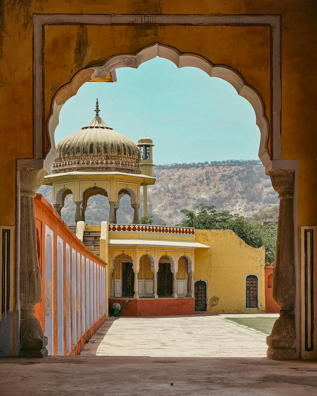stunning view of amber fort architecture in india
